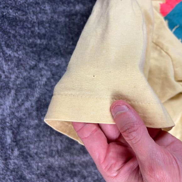 Vtg Hobie 1989 Single Stitch T-Shirt Cycling Surf Men's XL Made In USA Yellow - Picture 15 of 16